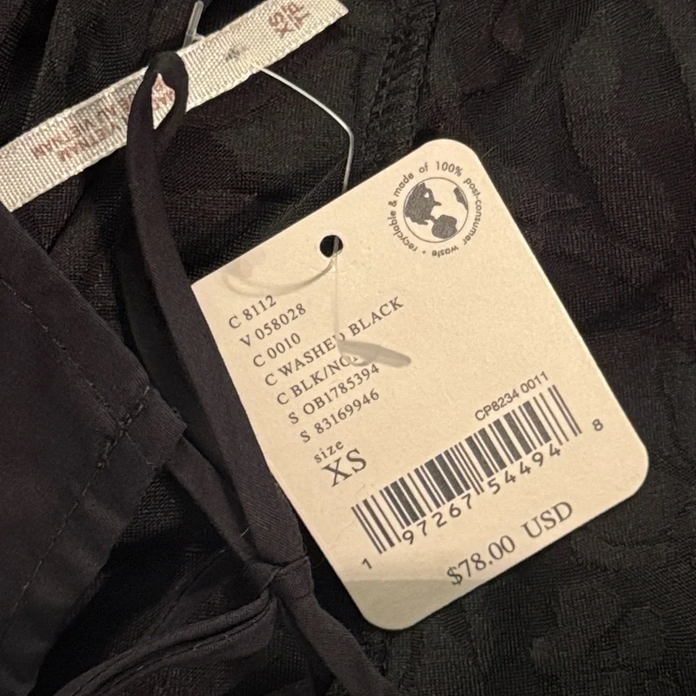 NWT Free people sunrise to sunset top black flowy floral lace - Picture 6 of 6